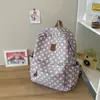 Nova Mochila Fofa de Bolinhas Casual Versátil para Aluno do Ensino Fundamental/Médio Bolsa Escolar Feminina Grande Capacidade para Trabalho e Viagem