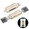 Lector de tarjetas USB 3.0 tipo C SD TF doble cabezal dos en uno para teléfono móvil lector de tarjetas multifunción computadora tableta