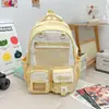 Nueva Bolsa Ita Bidimensional Gran Capacidad Alta Apariencia Versátil Mochila de Viaje Cuadros Escuela Secundaria Preparatoria Estudiante Universitario Bolsa Escolar