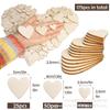 Disco redondo de virutas de madera natural, artesanía DIY, juguete de pintura navideña para niños, decoración, corte láser de virutas de madera
