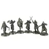 Cobre Blanco Retro Modelo de Guerrero Soldado Medieval Europeo Hecho a Mano Piezas de Ajedrez para Juegos de Mesa Adornos para el Interior del Coche Juguetes para Niños