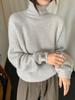Tg Otoño e Invierno Caliente Lana de Mapache Cuello Alto Holgado Jersey Versátil Prendas de Punto para Mujer 2025 Nueva Tejido 25807