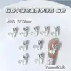 Gatito de Cola Rizada con Diamantes Brillantes Accesorios de Aleación para Uñas Estilo Ins Lazo de Perlas Pajarita Decoraciones para Uñas