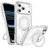 Adecuado para Funda con Soporte Giratorio para iPhone 17 Air, Funda para Teléfono con Sensación de Piel Crystal Shield para 17 Pro Max, Funda Anticaídas para 16 Pro