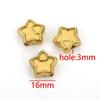 Cuentas perforadas de acero inoxidable cuentas espaciadoras de agujero grande chapadas en oro de 18 quilates cuentas para collar con colgante joyería DIY pulsera al por mayor