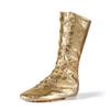 Botas de Sapatos de Dança de Cano Alto de Ouro e Prata Botas de Dança de Jazz Botas de Cavalo de Cano Alto Sapatos de Palco de Desempenho Infantil de Couro Brilhante