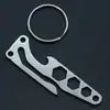Clip de Llave de Bolsillo de Acero Inoxidable EDC Mini Herramienta Múltiple Abrebotellas Llave Hexagonal