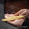 Soquete de Incenso com Base de Folha de Ouro Liga de Alumínio de Luxo Base Horizontal Suporte de Incenso Especial para Sala de Estar Confortável