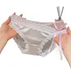 Bragas Francesas de Satén con Lazo de Encaje para Mujer, de Cintura Media, Puro Deseo, Sexy, de Malla Transpirable Cosida