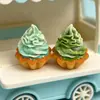 Tarta de Huevo Grande Helado Comida de Simulación Juguete Modelo Paisaje en Miniatura Adornos Llavero Colgante Accesorios para Joyería DIY