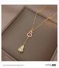 Collar de Calabaza para Mujer, Nuevo Tendencia Otoño e Invierno Lujo Ligero Cadena para Clavícula Chapada en Oro, Cadena para Cuello Accesorio de Nicho de Gama Alta, Cadena para Suéter