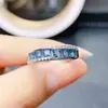 Venta al por mayor de fábrica Alexander Anillo de Plata S925 Incrustado con Piedra Principal 4*4 Joyería de Lujo Venta Directa de Fábrica