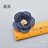Versión coreana de Super Hermoso tejido calado con flor central diadema para bebé material para diadema accesorios para el cabello hechos a mano tocado flor DIY