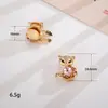 Novo Botão Decorativo para Coleira de Pequenos Animais, Borboleta Gradiente Destacável com Gotejamento de Óleo, Acessório DIY para Punho de Camisa para Mulheres
