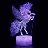 Luz Nocturna 3D Serie Unicornio Más Vendida en Amazon Transfronterizo Control Remoto Táctil Lámpara de Mesa Colorida Lámpara de Regalo Creativa