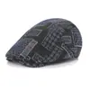 Xiyin Nueva Gorra de Cuadros Cruzada Delantera Sombrero Retro Boina Casual Estilo Británico Fabricante Personalizado Venta al por Mayor Comercio Exterior