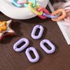 Pintura acrílica en aerosol transfronteriza anillo de apertura en forma de U pintura de goma cadena 20*30mm cadena para equipaje accesorios para llavero diy