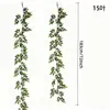 Amazon Transfronterizo Hojas de Banyan Simuladas Ratán Decoraciones de Boda para el Día de San Valentín Primavera Ratán Decoración Exterior de Primavera