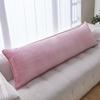 Funda de Almohada Larga de Franela de Terciopelo de Leche, a Prueba de Suciedad y Sudor, Engrosada y Forrada de Felpa, Cubierta para Cojín Largo, Extraíble y Lavable, Acolchada