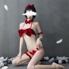 Vida Nocturna Nueva Ropa Interior Sexy Uniforme Tentación Terciopelo Dorado Lazo Sin Tirantes Sexy Juguetón Traje de Conejito
