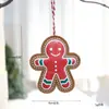 Decoraciones Navideñas Transfronterizas Hombre de Jengibre de Fieltro Campana Casa Pequeña Caja de Regalo Colgante