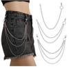 Joyería Transfronteriza Europea y Americana Estilo Hip-hop Punk Cadena de Cintura Metálica Personalizada Popular Combinación Falda Jeans Traje Colgante