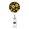 ABS Pegamento de Gota Girasol Pedrería Aleación Abeja Grande Girasol Fieltro Retráctil Giratorio Hebilla de Identificación Hebilla de Tirón Fácil