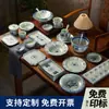 Prato de batalha nostálgico clássico antigo de melamina azul e branco porcelana prato raso especial de restaurante prato para hot pot prato de bucho comercial