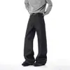 Jeans Originales de Mezclilla para Hombre Estilo Retro Americano Old Money Diseño Amarillo Cosido a Mano Pantalones Sueltos de Pierna Ancha Rectos