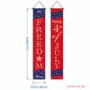 Banner del Día de la Independencia de Amazon Porche Exterior Pareja Decoración de Fiesta Festiva Cortina de Puerta Banner de Puerta Bandera Colgante Tamaño Personalizado