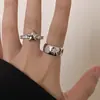 Anillo Minimalista para Dedo Índice para Mujer, Lujo Ligero de Alta Gama con Diseño de Estrella, Anillo Abierto de Nicho Microincrustado