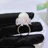 Novo artístico retro natural elegante branco grande concha pérola brincos pingente anel colar pingente para mulheres terno barroco