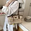 Bolsa Tecida Listrada Arco-Íris para Mulheres 2026 Nova Moda de Verão Bolsa de Ombro ou Axila Bolsa Tote de Alta Qualidade para o Dia a Dia