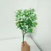 Buquê de Flores Artificiais Único, Flores de Plástico, Eucalipto Falso, Plantas Aquáticas, Flores Decorativas, Decorações de Cerca, Pequeno Buquê de Gipsofila