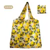 Bolsa de Tote de Compras Floral Grande de 190t en Stock de Gran Venta, Bolsa de Poliéster al por Mayor, Bolsa Plegable, Bolsa de Regalo Promocional