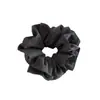 Elástico de Cabelo Cinza Coreano com Glitter Fino para Mulheres, Versátil para Rabo de Cavalo Baixo, Coque, Corda de Cabelo, Acessório de Cabelo Scrunchie