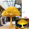 Árbol de Banyan Dorado Artificial, Árbol Dorado de los Deseos, Árbol de Sobres Rojos, Árbol de la Fortuna para Centro Comercial y Hotel, Árbol del Dinero de Simulación de Fibra de Vidrio