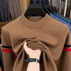 Nuevo Suéter Grueso para Hombre Otoño/Invierno 2026, Camisa Base de Punto de Manga Larga de Cuello Alto, Suéter Pulóver Cálido para Hombre