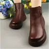Botas Martin de piel suave para mujer, nuevo estilo de invierno 2026, versátiles, punta redonda, suela gruesa, forradas de felpa, cálidas, botines, botas cálidas de algodón