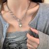 Collar de Cadena de Acero de Titanio con Cuentas de Grietas de Hielo y Pedrería Cuadrada, Personalidad Genial, Diseño de Nicho, Accesorios, Joyería de Moda Hip Hop ins