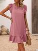 Vestido de tiro real independente transfronteiriço Amazon T2024 primavera e verão comércio exterior temperamento elegante vestido sem mangas liso