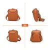 Bolso para Hombre Nuevo de Cuero Genuino, Piel de Vaca de Primera Capa, Bolso Cruzado de Moda para Hombre, Mini Bolso para Teléfono Móvil, Bolso de Hombro Casual para Hombre