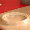 Pulsera de plata con forma de pie de plata 999.9 con diseño de tesoro de oro, con método antiguo de arenado, para mujer, joyería literaria vintage.