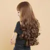 Peluca nueva para mujer, pelo largo rizado de onda grande, cobertura completa de la cabeza, linda, celebridad de Internet, natural, esponjosa, cómoda, peluca completa de la parte superior