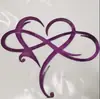 Produto Popular em Sites Independentes: Amor Eterno Coração Infinito Arte de Parede de Metal Presente Comercial para Parede