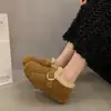 Zapatos Birkenstock Bean Bean de Suela Gruesa para Mujer 2026 Tendencia Nuevo Estilo Invierno Exterior Zapatos de Algodón con Plus Terciopelo Zapatos Peludos Cálidos