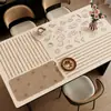 Estilo retrô 2026 novo jogo americano para mesa de jantar à prova d'água, à prova de óleo, resistente ao calor e lavável com pano, toalha de mesa sem lavagem para balcões de bar, tampos de mesa e mesas de centro