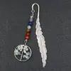 Marcador de Página Árvore da Vida Pedra Colorida Série Pena de Cristal Jade Retrô Fonte de Comércio Exterior Transfronteiriça Amazon eBay