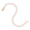 Pulseira de Liga de Cobre com Design Quadrado de Barra Totalmente Zircônia de Luxo Leve para Mulheres, Joia Versátil de Moda Exquisita de Alto Padrão de Nicho