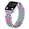 Adecuado para los nuevos relojes inteligentes Apple 1-10, Correa para la corona Apple Watch Ultra con Banda de Acero de Siete Perlas Tachonada de Diamantes